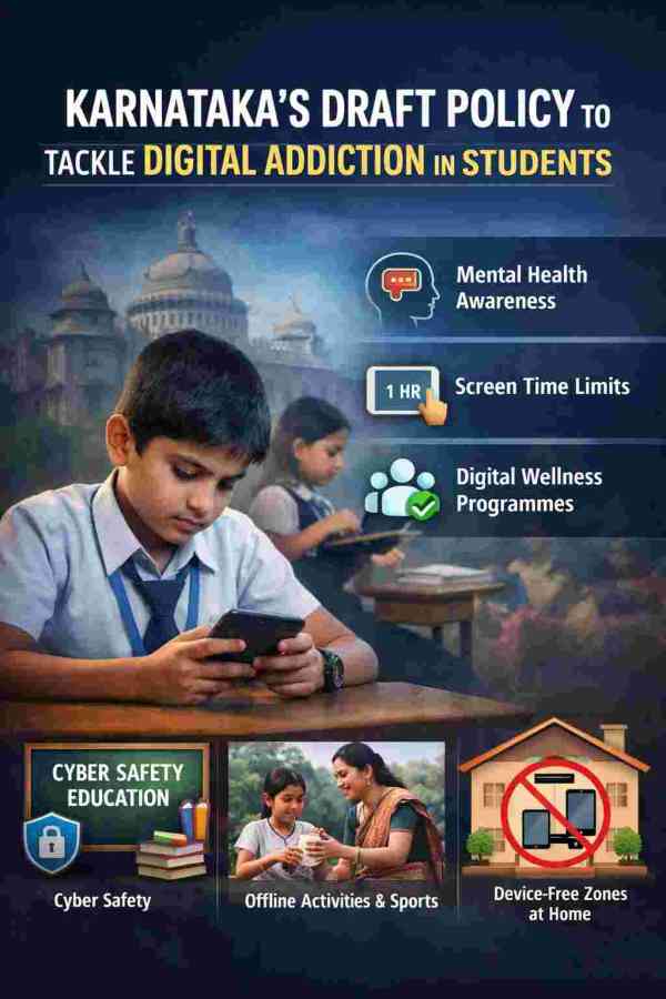 Karnataka Unveils Draft Policy to Tackle Digital Addiction Among Students