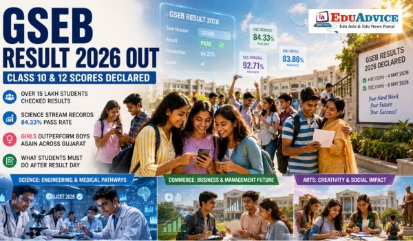 GSEB Class 10 and 12 Result 2026 Pass Percentage, Check at the Official Website