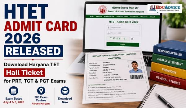 HTET Admit Card 2026 Released, Download Hall Ticket for PRT, TGT and PGT