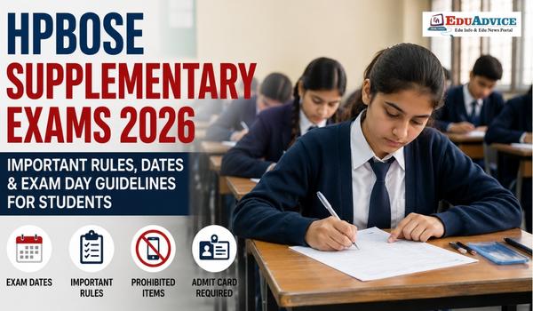 HPBOSE Supplementary Exams 2026 Begin, Important Rules Every Student Should Know