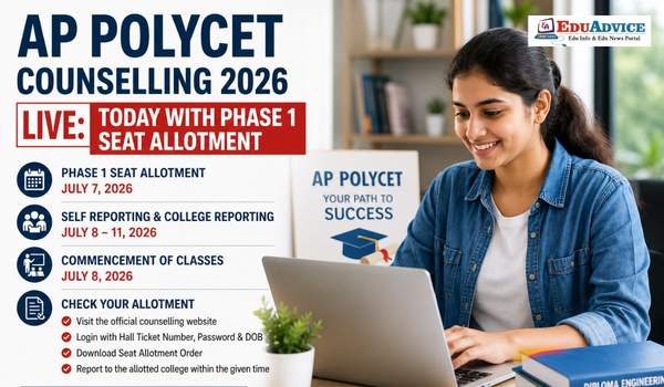 AP POLYCET Counselling 2026 LIVE, Seat Allotment Today, Check Result