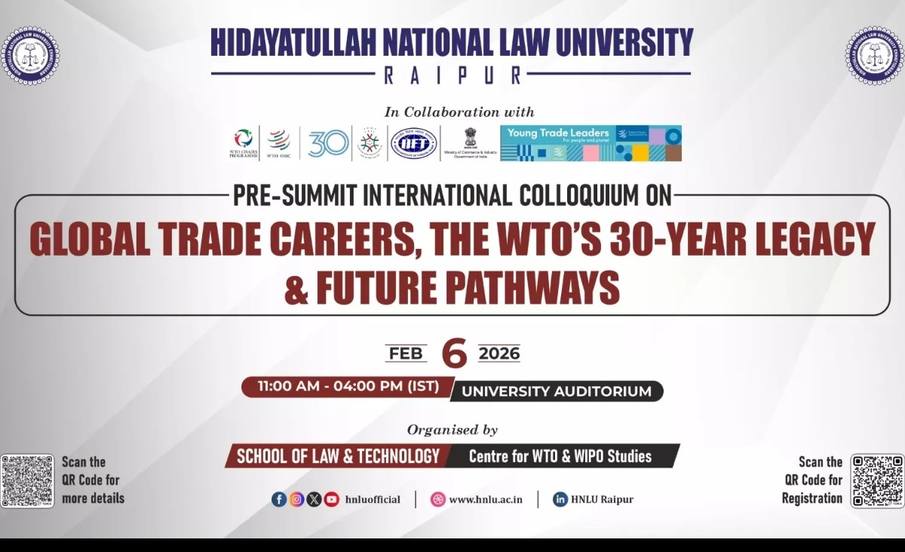 HNLU to Host Pre Summit International Colloquium on Globe Trade Careers 
