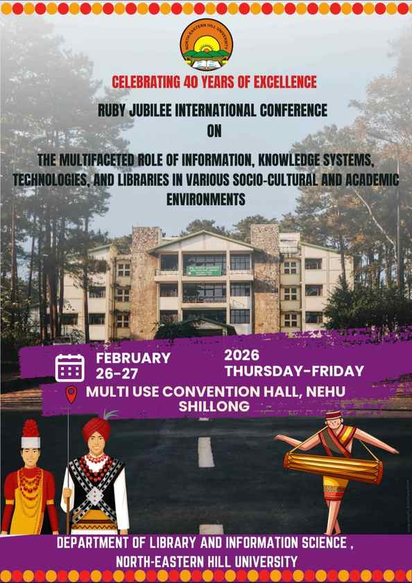 North Eastern Hills University to Host Ruby Jubilee International Conference on Information and Knowledge Systems